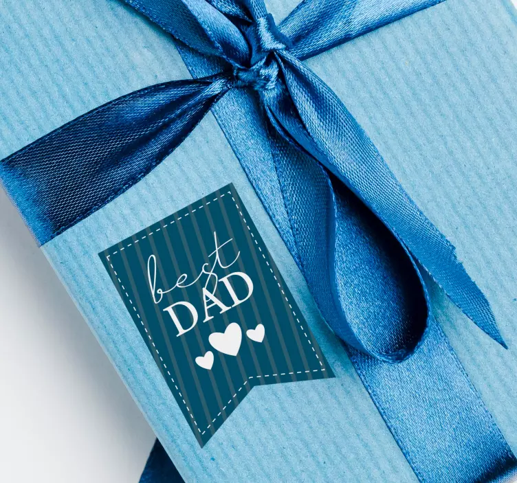 Vinilna naljepnica za etiketu najboljeg tate - TenStickers