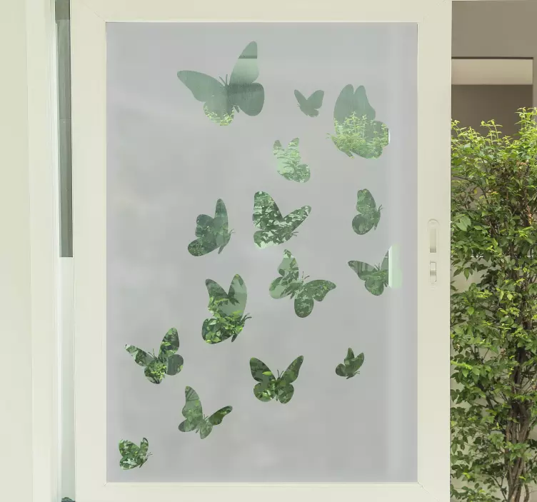Naljepnica prozora više letećih leptira - TenStickers