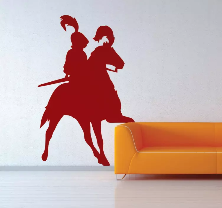 Vitez na konjskoj naljepnici - TenStickers