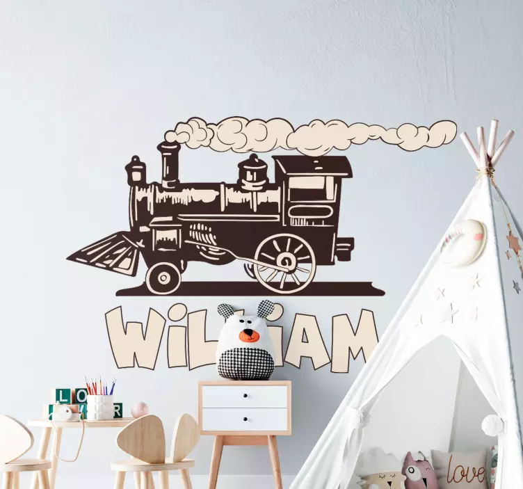 Vlak s personaliziranom naljepnicom s imenom - TenStickers