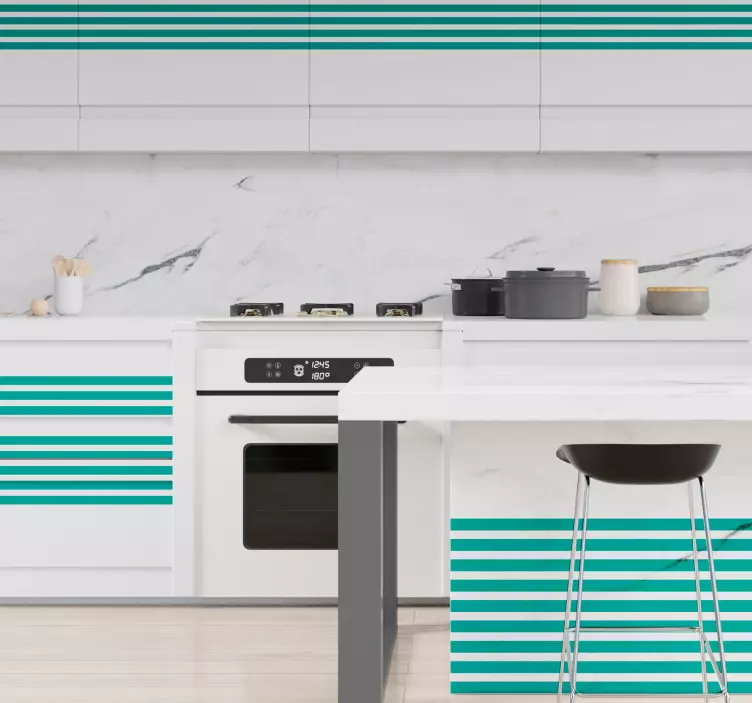 Naljepnica namještaja s horizontalnim linijama - TenStickers