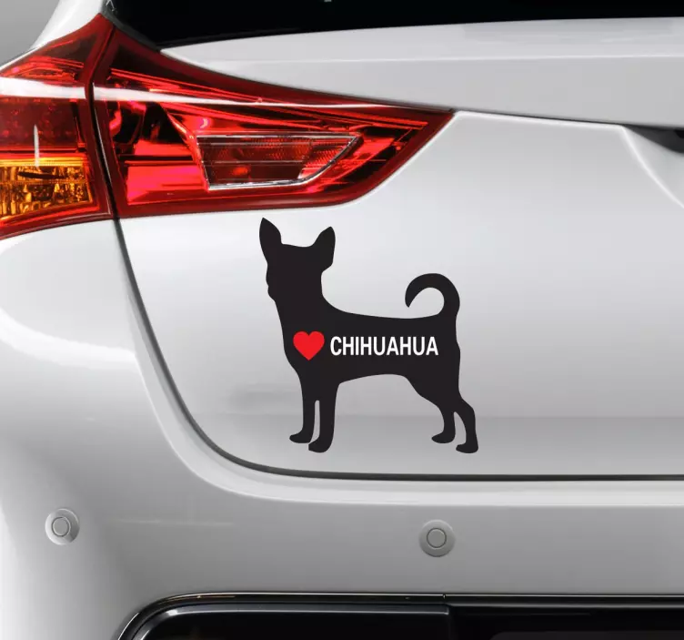 Volim chihuahua decal - TenStickers