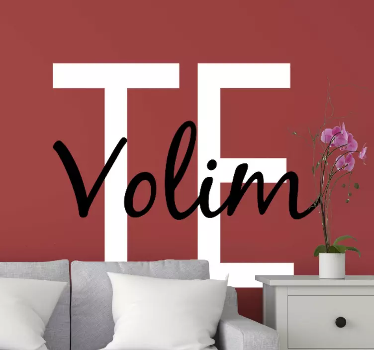 Volim te u hrvatskom tekstualnom zidnom naljepnici - TenStickers