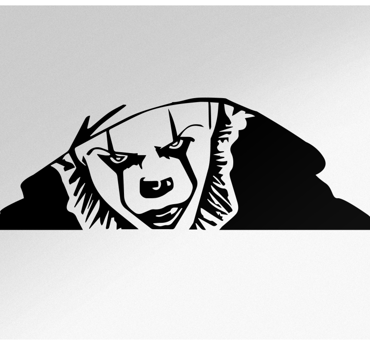 Zastrašujući to klaun vireći naljepnicu automobila - TenStickers