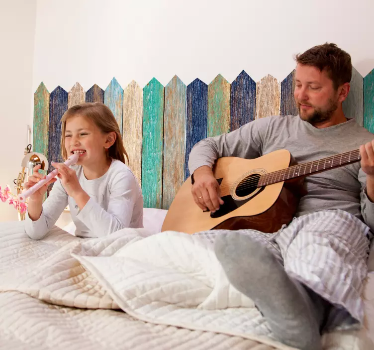 Naljepnica za drvenu ogradu uzglavlja kuće - TenStickers