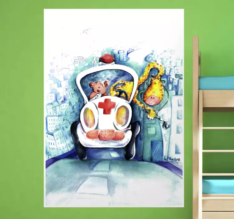 Zidni mural paramedijske žirafe - TenStickers