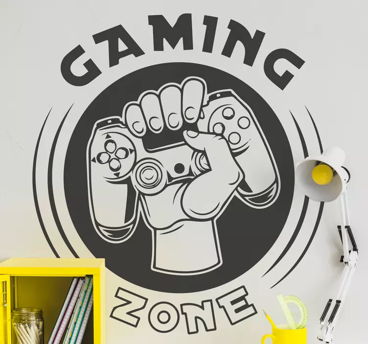 Značka ruka koja drži džojstik naljepnica playstation - TenStickers