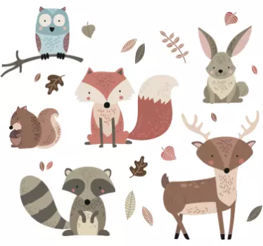 Naljepnica za djecu woodland animal - TenStickers