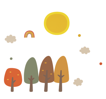 Naljepnice životinje boho šuma u jesen - TenStickers