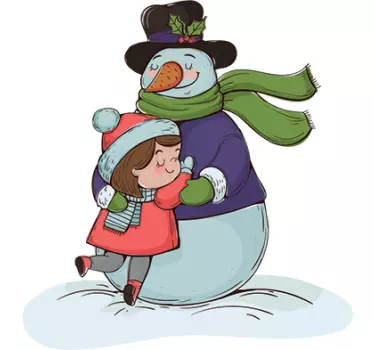 Božićni zagrljaj božićni zidni naljepnica - TenStickers