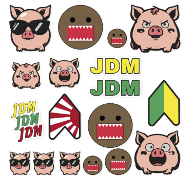 Edukativna naljepnica smiješni set bilježnica - TenStickers
