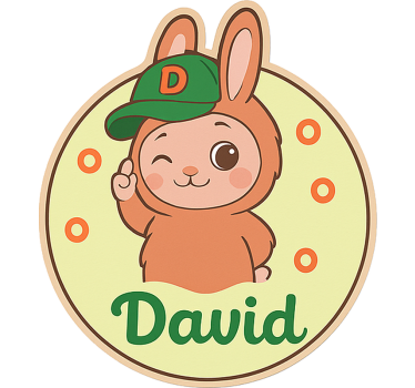 Naljepnica za djecu lutka koja namiguje s imenom - TenStickers