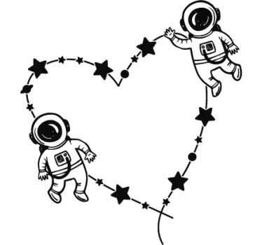 Astronaut ljubav zidne naljepnice svemir naljepnica - TenStickers