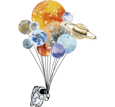 Planetarni baloni, znanstveni zidni naljepnica - TenStickers