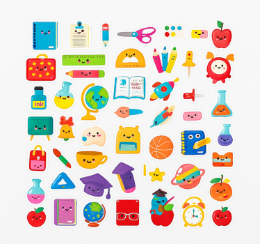 Naljepnica za djecu elementi školskog seta - TenStickers