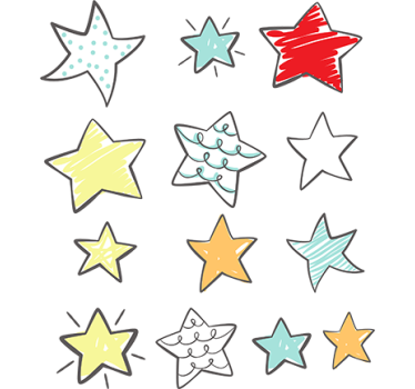 Naljepnica za bebu s šarenim zvjezdicama - TenStickers