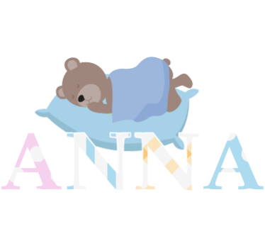 Naljepnica za bebu s likom uspavane medvjedice - TenStickers