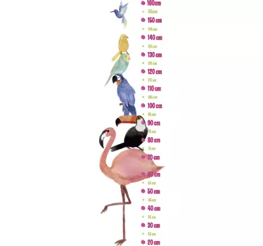 Naljepnica s visinom egzotičnih ptica - TenStickers