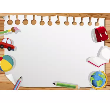 Naljepnica zidne škole na bijeloj ploči - TenStickers