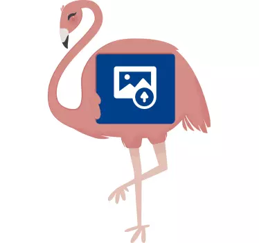 Naljepnica za djecu držač za fotografije s flamingom - TenStickers