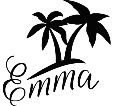 Palma s imenom naljepnica zida stabla - TenStickers