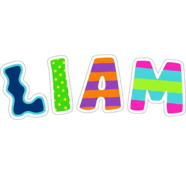 Naljepnica za djecu s personaliziranim funky natpisima - TenStickers