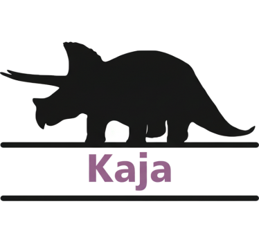 Naljepnica za djecu triceratops personalizirana - TenStickers