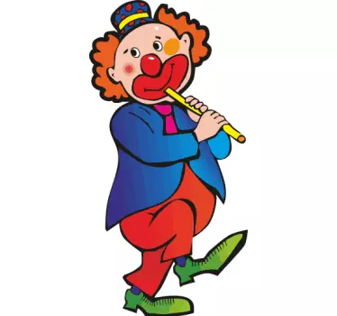 Naljepnica s djecom klauna flauta - TenStickers