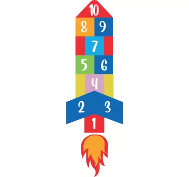 Naljepnice za zid od rakete hopscotch - TenStickers