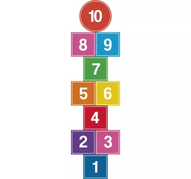 Podne šarene hopscotch vinilne naljepnice - TenStickers