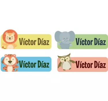 Personalizirana naljepnica bilježnice za životinje - TenStickers