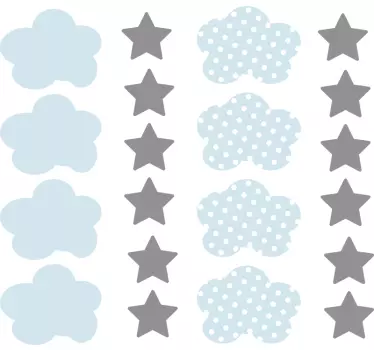 Naljepnica za djecu nebo i nebeska tijela - TenStickers