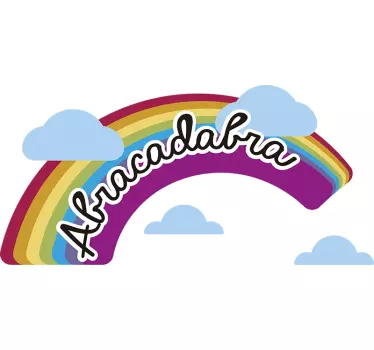 Naljepnica za djecu dizajn duge abrakadabre - TenStickers
