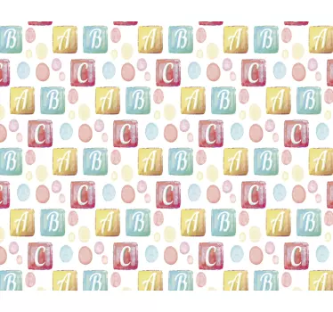Naljepnica za djecu šareni blokovi abecede - TenStickers