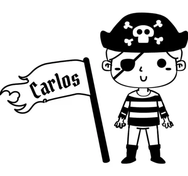 Personalizirajuća gusarska nautička naljepnica - TenStickers