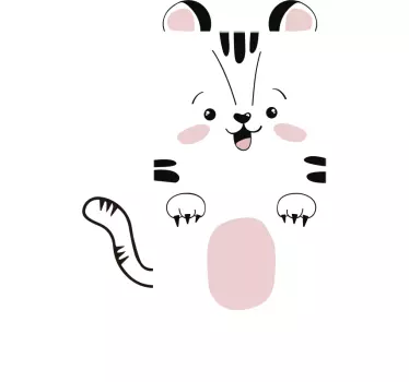 Naljepnica za tigar za naljepnicu od stakla na vratima - TenStickers