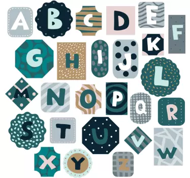 Abeceda nordijskog stila naljepnica abecede - TenStickers