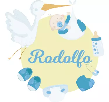 Naljepnica za djecu dobrodošao dušo rodolfo - TenStickers