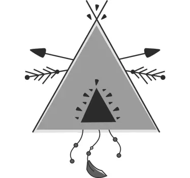 Geometrijski teepee šator u zidnoj naljepnici zidova - TenStickers