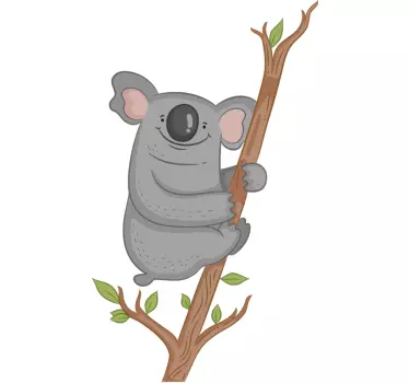 Koala grana ilustracija zidna umjetnost - TenStickers