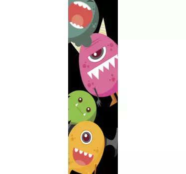 čudovište u plavoj nalepnici čudovišta - TenStickers