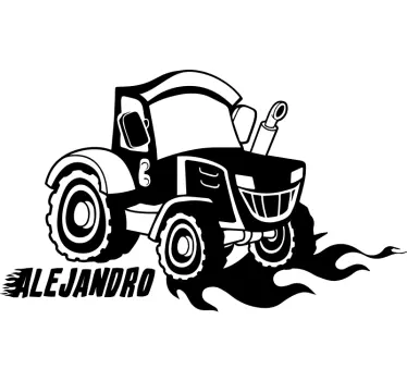 Traktor zetor personalizirajuća naljepnica za zid dječje spavaće  - TenStickers