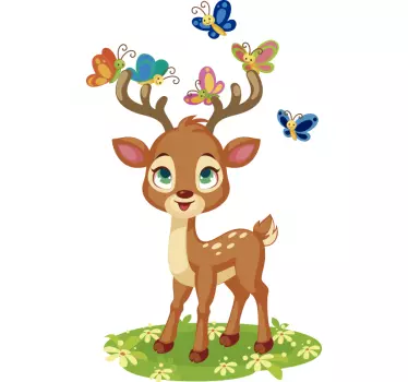 Zidna umjetnost ilustracija jelena - TenStickers