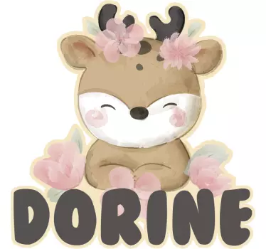 Naljepnica slatka personalizirana jelena divljih životinja - TenStickers