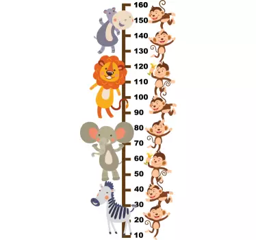 Metar sa naljepnicom grafikona visine životinja - TenStickers