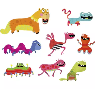 Razna čudovišta naljepnica čudovišta - TenStickers