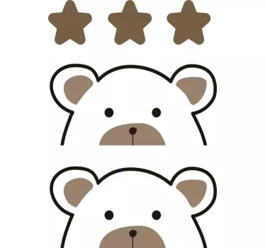 Naljepljivanje zidova za medvjede i zvijezde - TenStickers