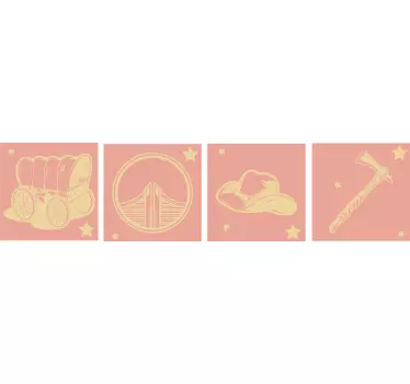 Naljepnica za djecu vintage elementi za djecu - TenStickers
