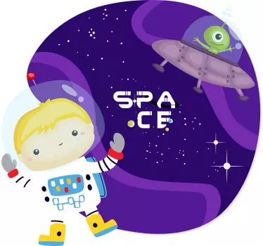 Dječak u svemirskom prostoru - TenStickers