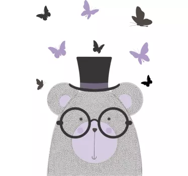 Naljepnica za djecu hiroviti lik medvjeda - TenStickers